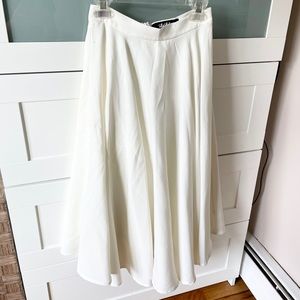 Lulus flowy white midi skirt